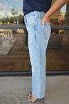 Pistola Lexi Studded Mid Rise Straight Jeans