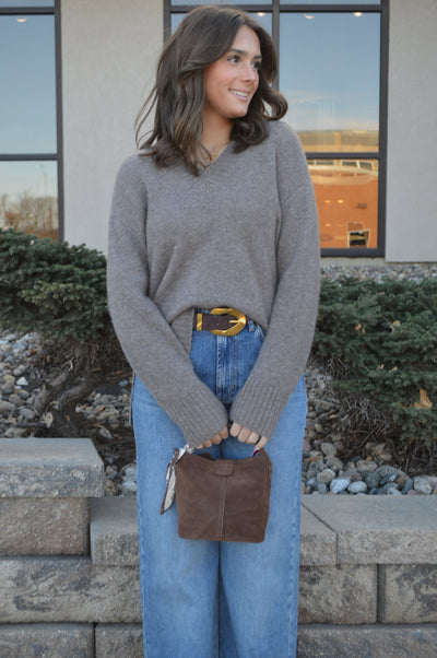 Rails Gisella Wool/Cashmere/Silk Blend Sweater, Hazelnut