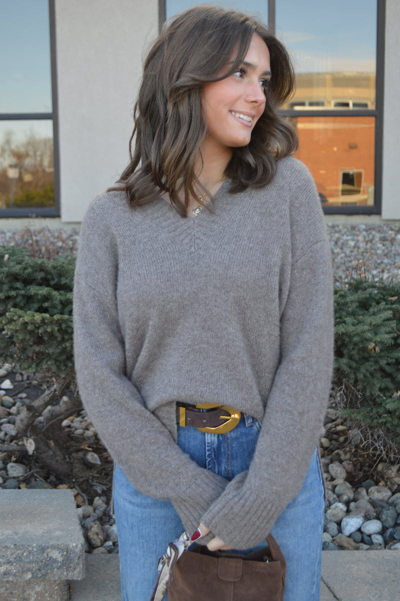 Rails Gisella Wool/Cashmere/Silk Blend Sweater, Hazelnut