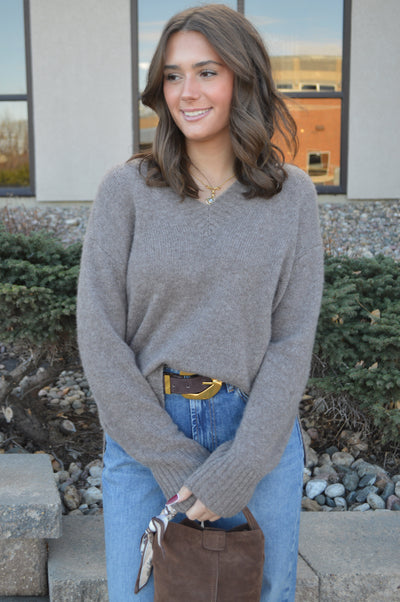 Rails Gisella Wool/Cashmere/Silk Blend Sweater, Hazelnut