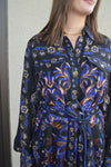 Farm Rio Arabesque Mix Scarves Midi Dress