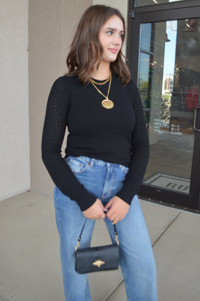 Phoebe Pointelle Stitch Sweater