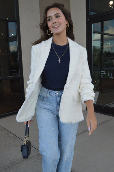 Cinq A Sept Bouclé Khloe Blazer