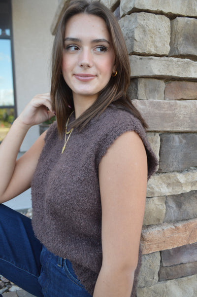 Milley Bouclé Sleeveless Sweater