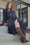 Farm Rio Arabesque Mix Scarves Midi Dress