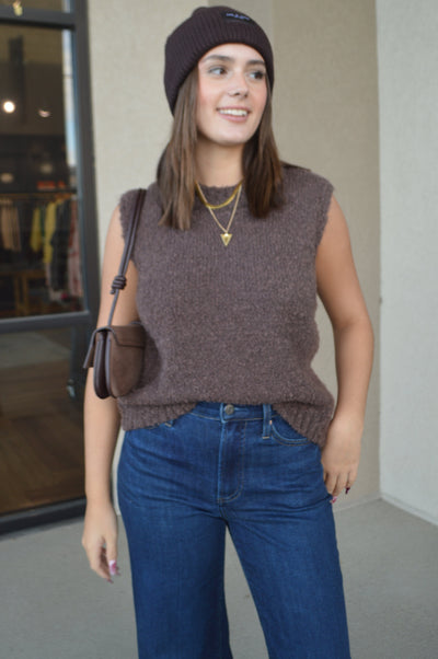 Milley Bouclé Sleeveless Sweater
