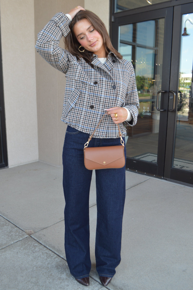 .Jewel Leather Handbag, Camel