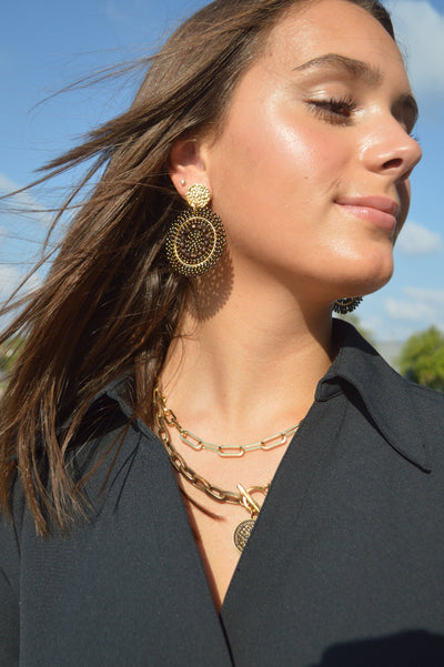 Estelle Earrings, Hazelnut