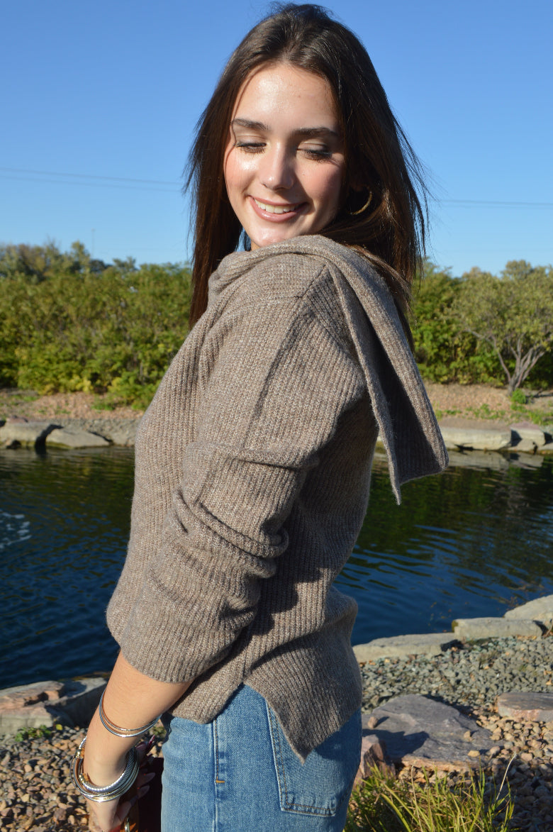 Teagan Scarf Neck Sweater