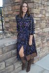 Farm Rio Arabesque Mix Scarves Midi Dress