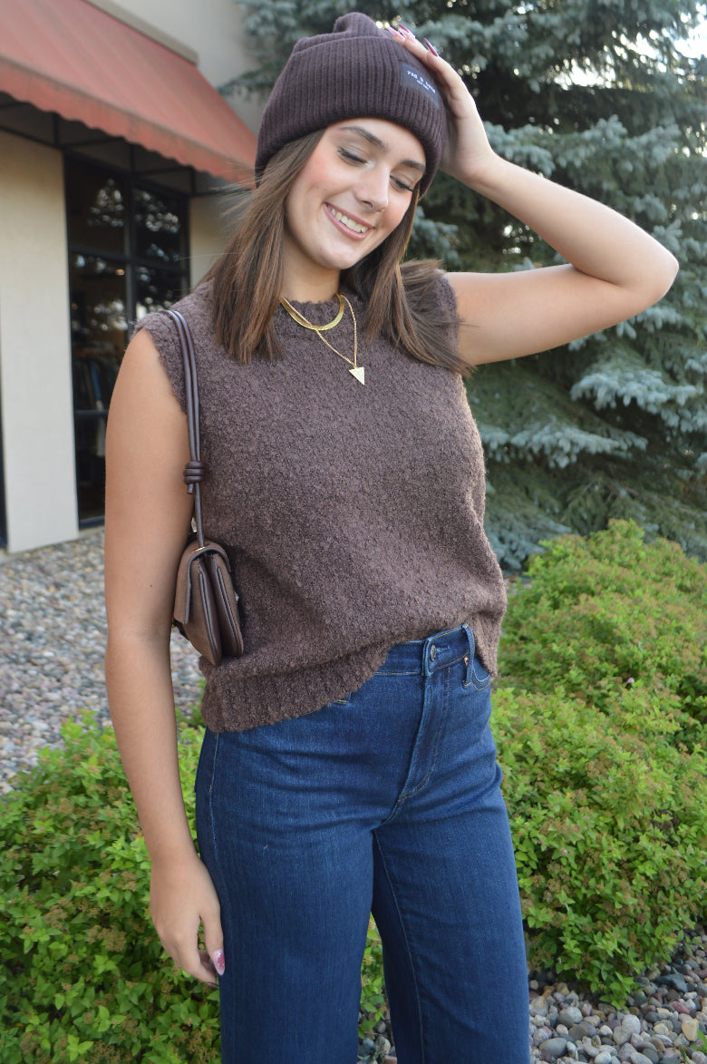 Milley Bouclé Sleeveless Sweater
