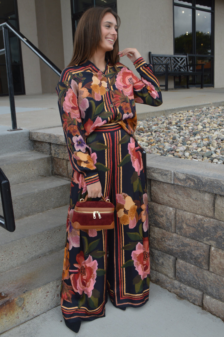 Farm Rio Chenille Flowers Shirt