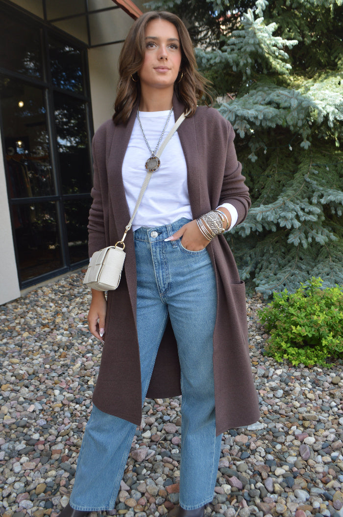 Pre-Order November Paige Cardigan, Espresso