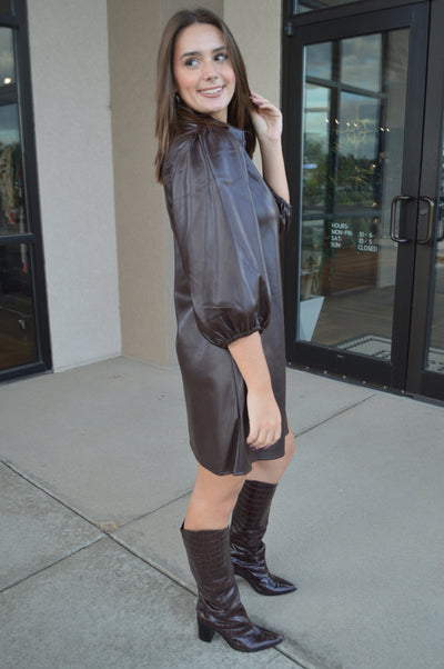 Sydney Faux Leather Dress