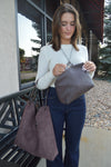 .Dillan Faux Suede Tote