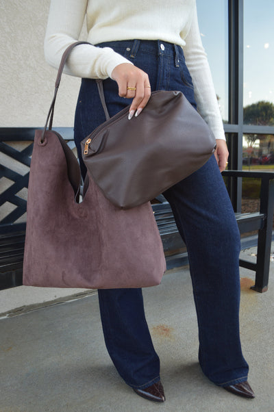 .Dillan Faux Suede Tote