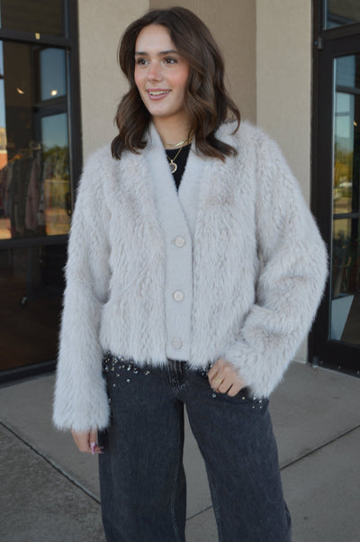 Cara Faux Fur Cardigan