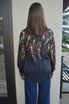 Farm Rio Garden Button Front Blouse