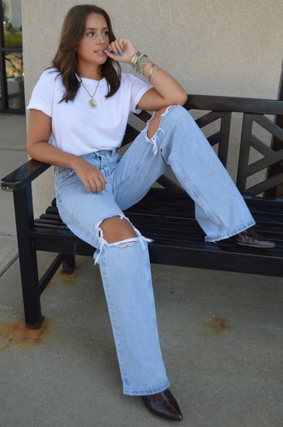 Rails Cotton Cashmere Sweater Tee, White