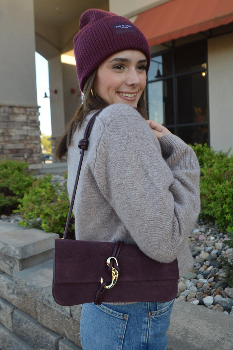 Rag & Bone Blake Beanie, Burgundy