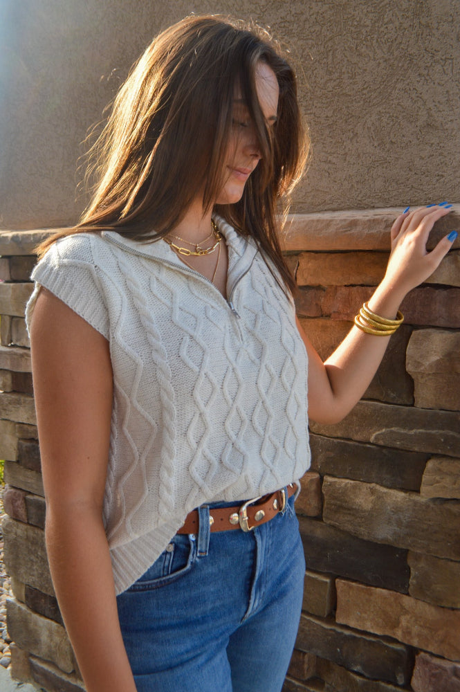 Zoe 1/2 Zip Sweater Vest