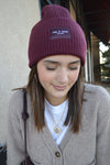 Rag & Bone Blake Beanie, Burgundy