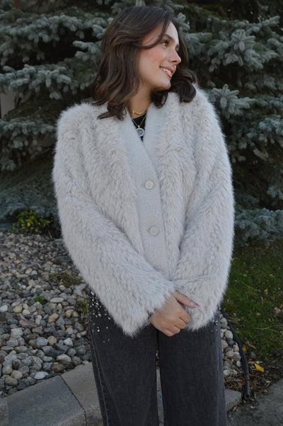 Cara Faux Fur Cardigan