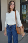 .Charli Genuine Suede Hobo Handbag, Camel