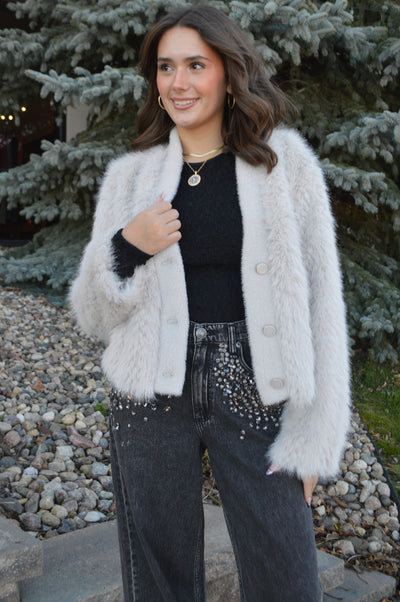 Cara Faux Fur Cardigan