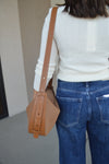 .Charli Genuine Suede Hobo Handbag, Camel