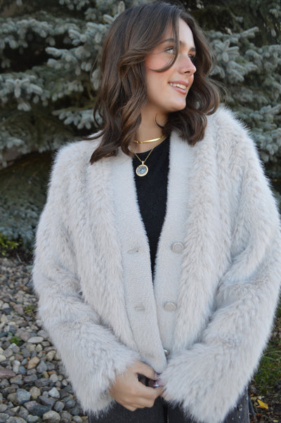 Cara Faux Fur Cardigan