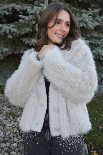 Cara Faux Fur Cardigan