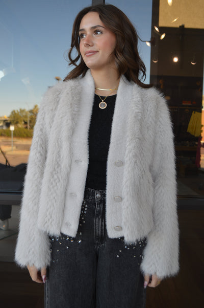 Cara Faux Fur Cardigan