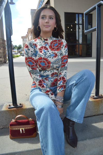 Farm Rio Francesca Jersey Top