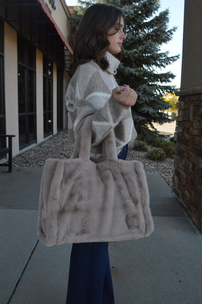 .Daria Faux Fur Tote