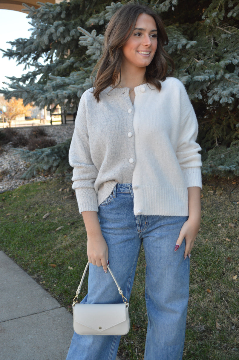 Emma Colorblock Cardigan Sweater