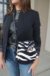 .Randi Zebra Calf Hair Bag