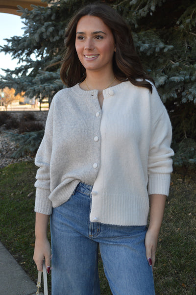 Emma Colorblock Cardigan Sweater