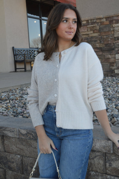 Emma Colorblock Cardigan Sweater