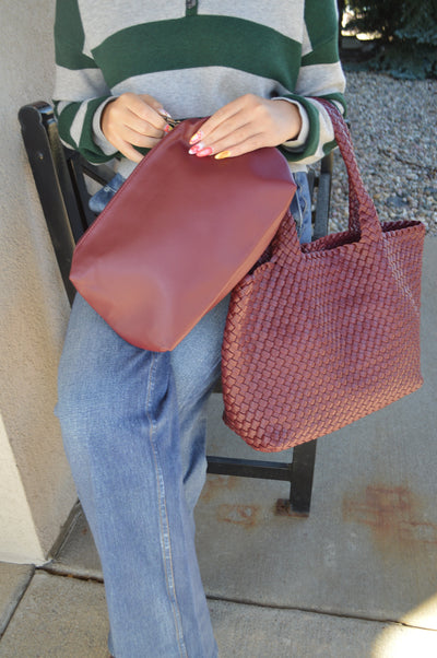 .Rita Tote, Burgundy