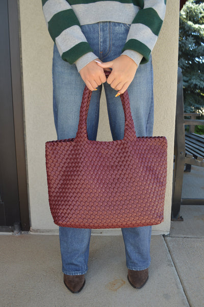 .Rita Tote, Burgundy