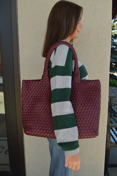.Rita Tote, Burgundy