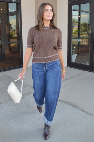 Pre-Order September Rowan Cable Knit Sweater