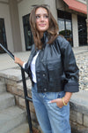 Quinn Cropped Faux Leather Jacket