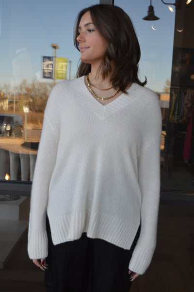 Rails Gisella Wool/Cashmere/Silk Blend Sweater, Ivory