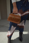 Abby Genuine Suede Handbag, Camel