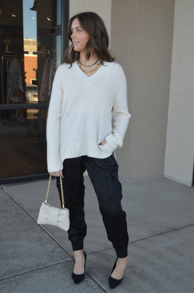 Rails Gisella Wool/Cashmere/Silk Blend Sweater, Ivory