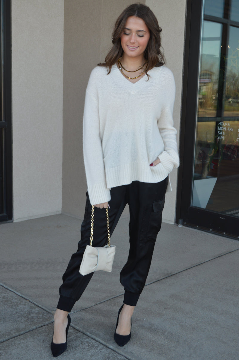 Rails Gisella Wool/Cashmere/Silk Blend Sweater, Ivory