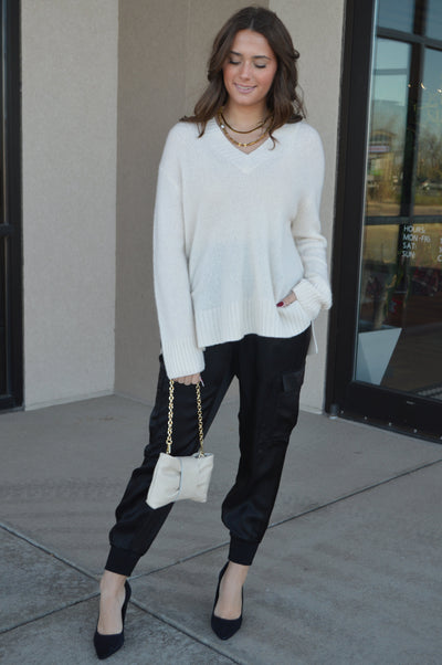 Rails Gisella Wool/Cashmere/Silk Blend Sweater, Ivory