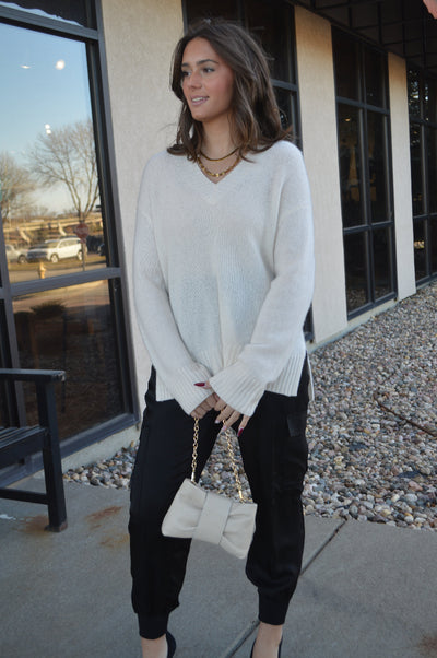 Rails Gisella Wool/Cashmere/Silk Blend Sweater, Ivory